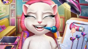 Говорящая кошка Анджела. Кошка Анджела у Дантиста. Игры больница.Игры для девочек.Мультик для детей