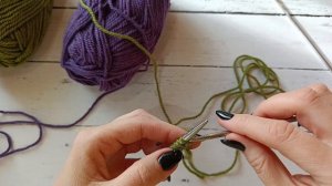 Полупатентная резинка (жемчужная) круговыми и поворотными рядами