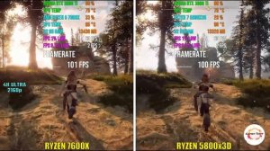 RYZEN 7 5800x3D vs AMD RYZEN 5 7600X | Test in 6 Games