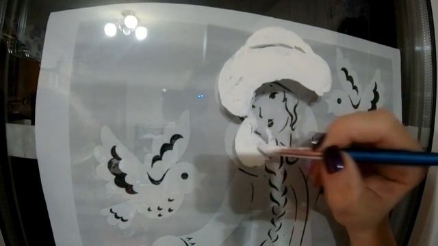 Узоры на окнах своими руками. Рисуем на окнах. смотреть онлайн