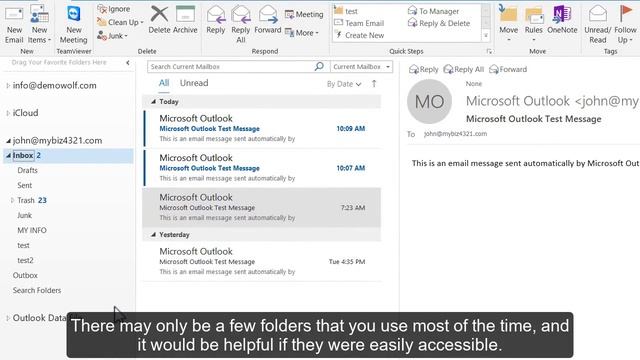 How to set up favorite folders in Outlook 2016? смотреть онлайн