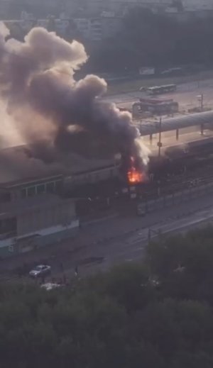 Пожар на станции Выхино