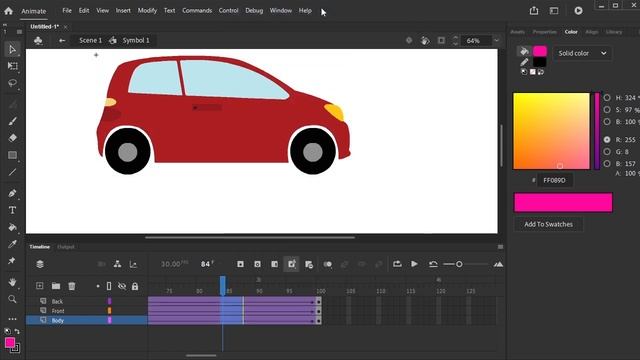 Car Animation tutorial - Adobe Animate 2023 смотреть онлайн