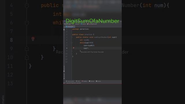 Digit Sum of a number|java programming|problem|#javaprogramming