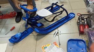 Снегокат Тимка 4-1 со спинкой. Собираем снегокат Тимка.