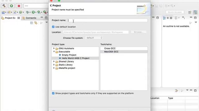 Create and run HelloWorld using Eclipse Photon C смотреть онлайн