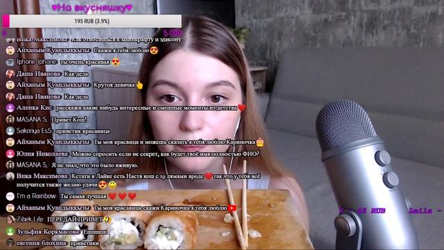 Прямая трансляция Maria Kosh | 5 тысяч подписчиков! /Кушаем роллы и разговариваем разговоры смотреть онлайн