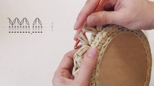 #МК Корзинка из полиэфирного шнура \ Бесшовное соединение \ Вязание крючком \ Crochet basket