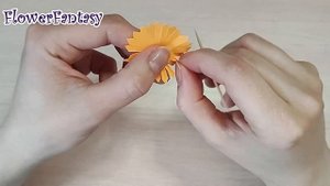 Как сделать красивый цветок из бумаги / гербера / поделки