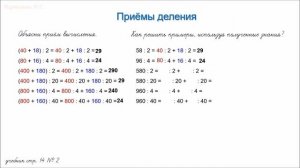 Внетабличное деление в случаях вида 96 : 6.
