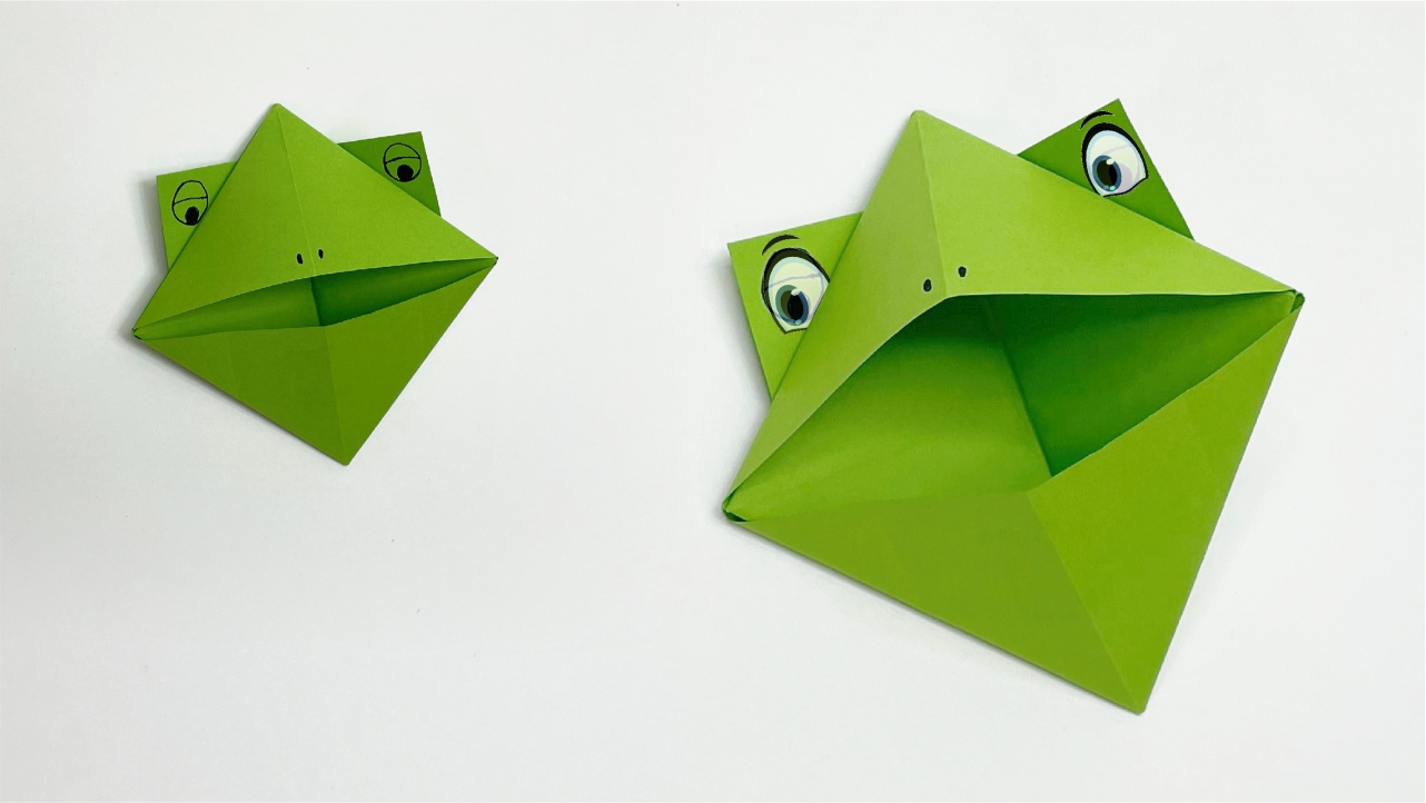 Оригами лягушка для детей и новичков