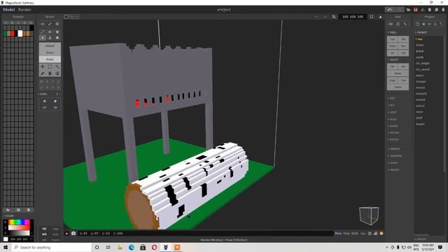 3D Шашлык на magica voxel смотреть онлайн