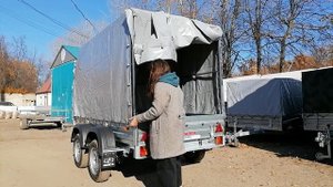 Двухосный прицеп для кроссовера. МЗСА 817733.012. АЭРО тент. ЦЛП АРИВА
