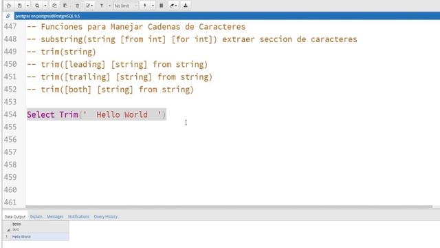 FUNCIONES Para MANEJAR CARACTERES - SUBSTRING y TRIM | Curso de PostgreSQL #51 смотреть онлайн