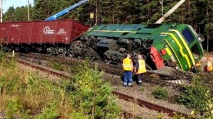 Поезд сошел с рельс в Ленинградской области - г. Высоцк
