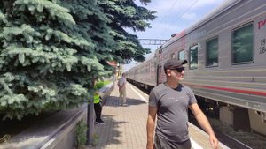 ЭП1М-574 с поездом №680 Адлер-Владикавказ, 20 вагонов