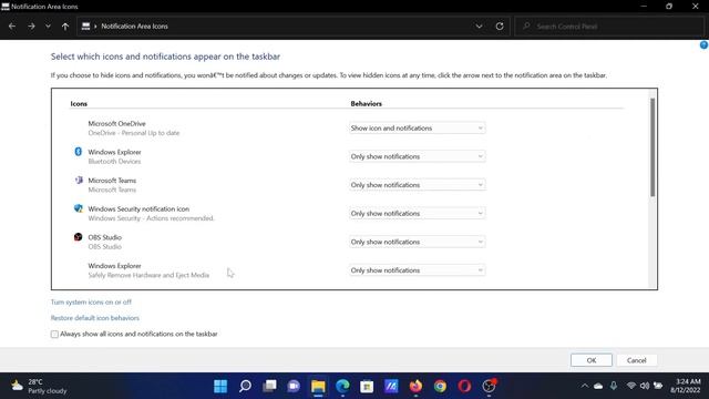 How to ALWAYS show all the Icons in Notification area of Windows 11/10 смотреть онлайн