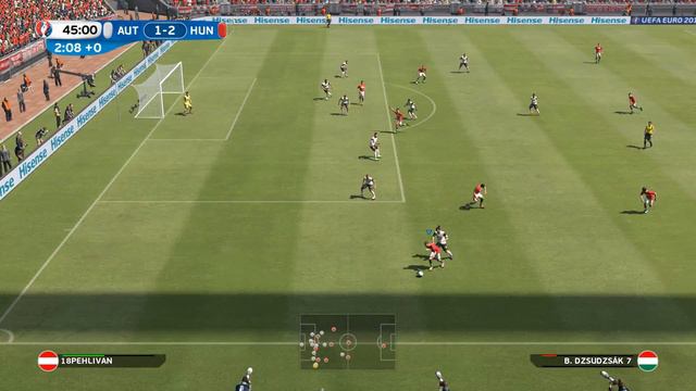 PES 2016. Евро-2016. Матч 1 за Венгрию против Австрии.