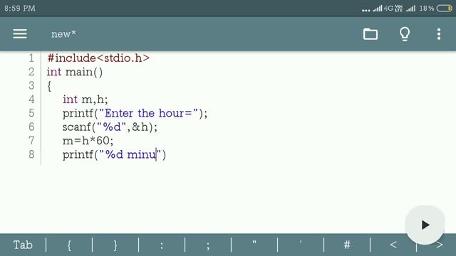 Write a program for convert time Hour to Minutes смотреть онлайн