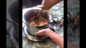 Рассольник с мясом на зиму.
