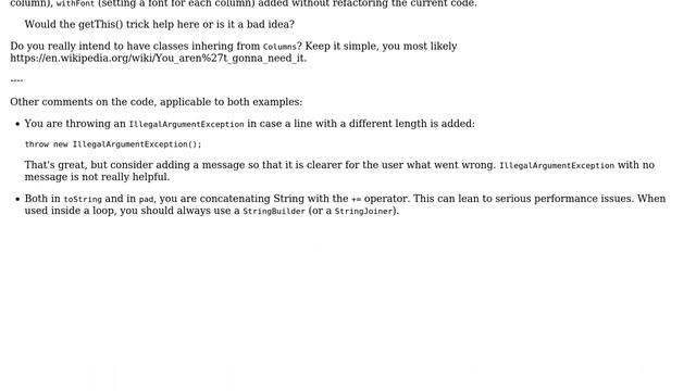 Code Review: Table printing code using a fluent interface (3 Solutions!!) смотреть онлайн