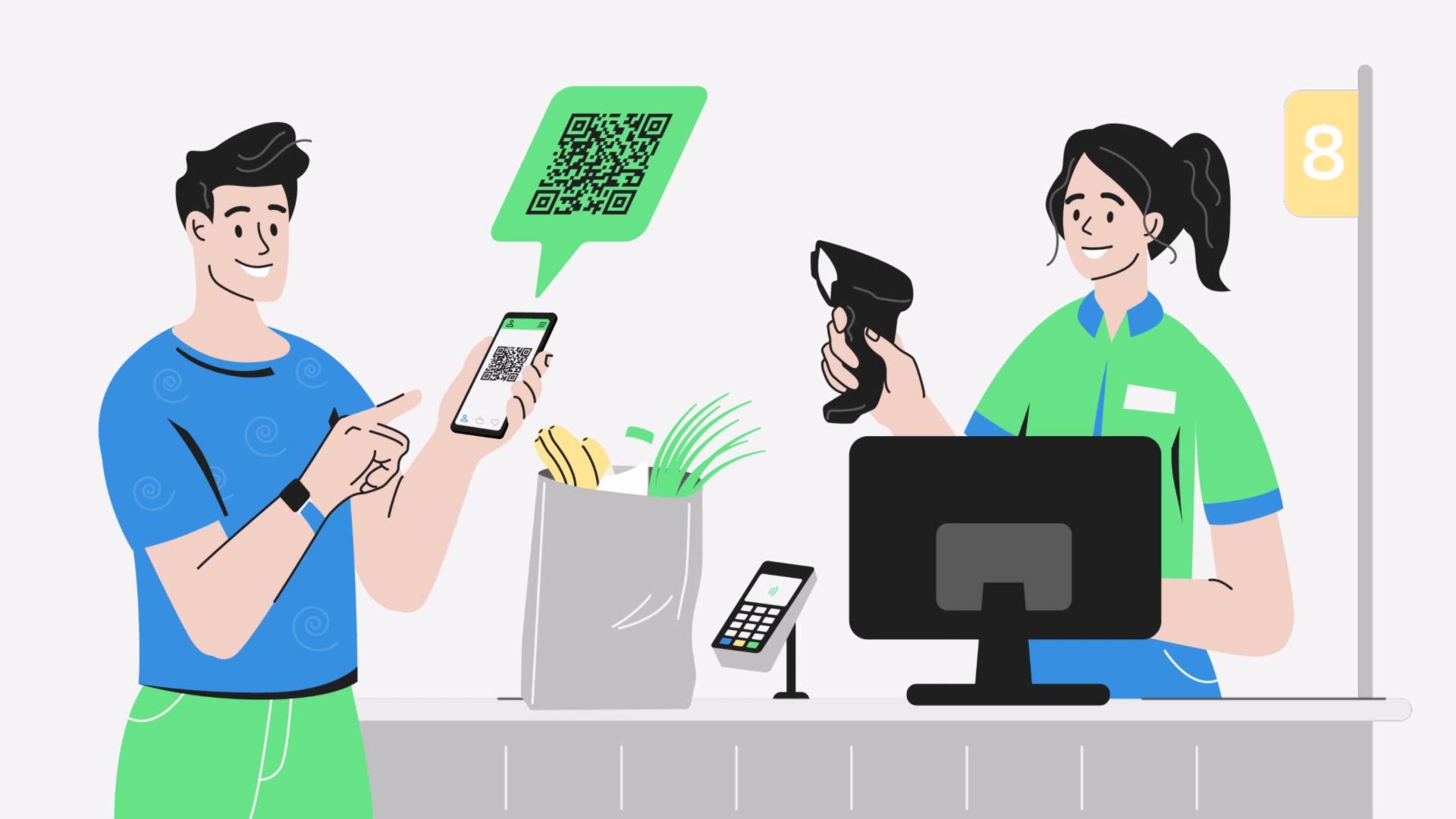 Smart Pay - сервис быстрой и безопасной оплаты товаров и услуг. Анимационный видеоролик