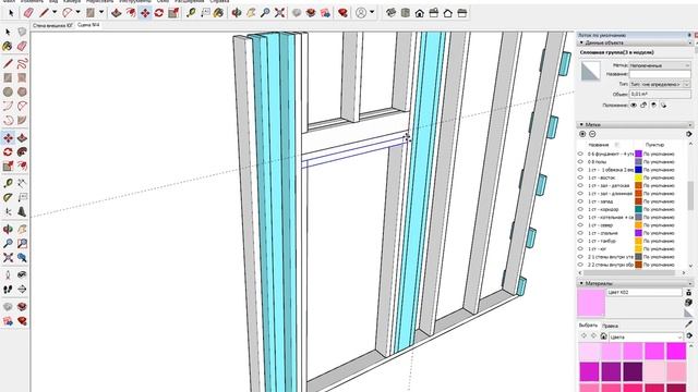✅ Проект дома #8: Соединение каркасных стен и перегородок в SketchUp, правильная верхняя обвязка