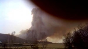 Вот так в Забайкальском крае с.Калга горит лес.