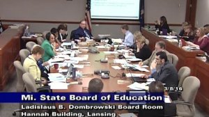 Michigan State Board of Education Meeting for March 8, 2016 - Afternoon Session