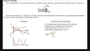 ЕГЭ Физика 2020. Движение пружины. Задание 7 #1