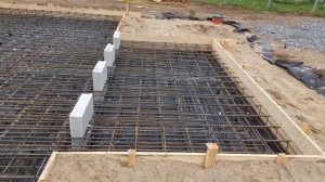 Заливка фундамента - ЖБ плиты