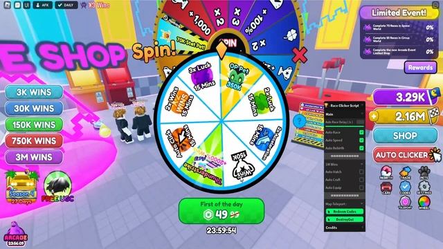 *UPDATED* Race Clicker Script (PASTEBIN 2023) (GET UGC, AUTOFARM, AUTO REBIRTH, HATCH EGGS ) смотреть онлайн