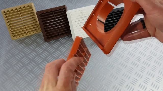 Kair External Wall Louvred Grille Ducting Air Vent with Round Spigot смотреть онлайн