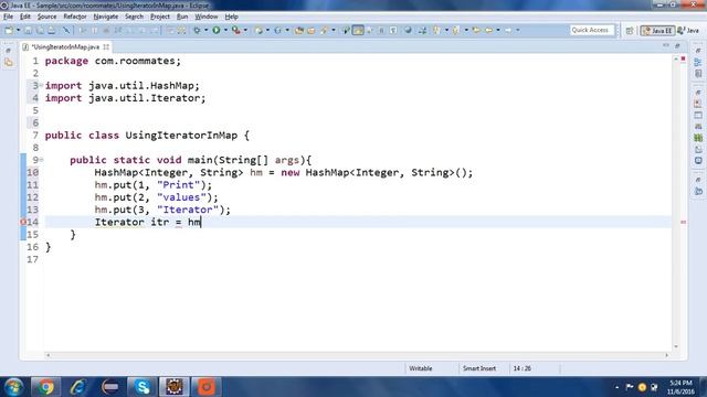 How to iterate hashmap using Iterator in Java