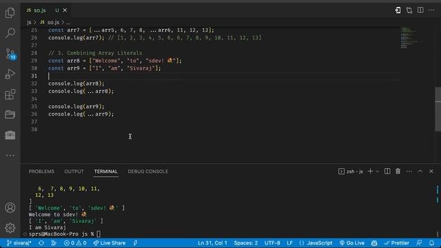 Mastering the Spread Operator in JavaScript - தமிழ்(Tamil)  @sdev_in