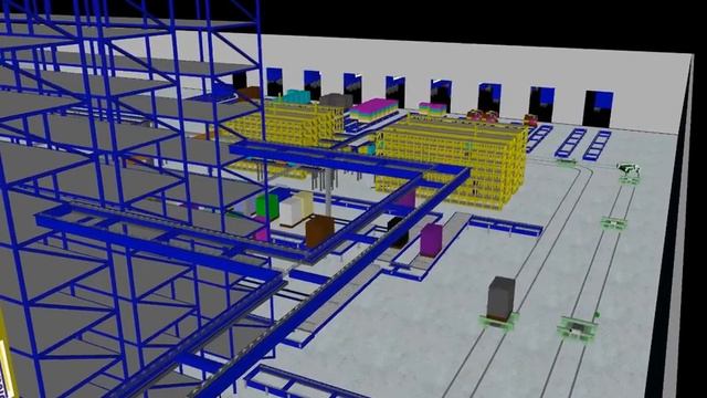 Автоматические склады с высокими отсеками для хранения паллетов