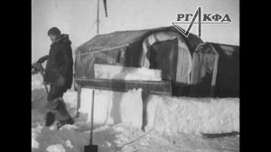Папанин и его команда на дрейфующей станции "Северный полюс-1"(кинохроника, 1937г)