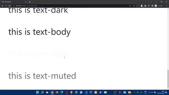 Bootstrap 4 Colors | Text and Background colors in Bootstrap 4 | Bootstrap 4 Tutorial in Hindi 5