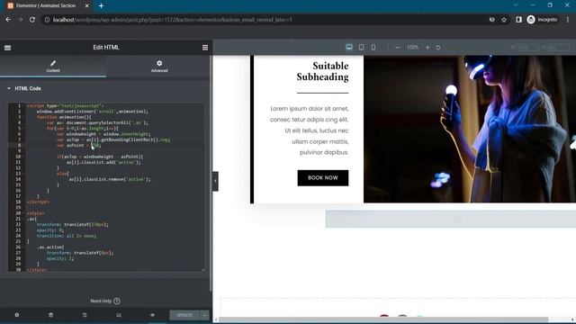 Elementor reveals elements on scroll effect || WordPress elementor scrolling animation effect смотреть онлайн