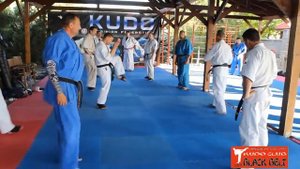 Защита от Лоу Кика контратака Ushiro Ura Mawashi Geri