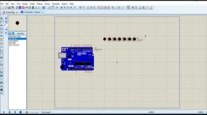 Simple LED blinking project using arduino in Proteus