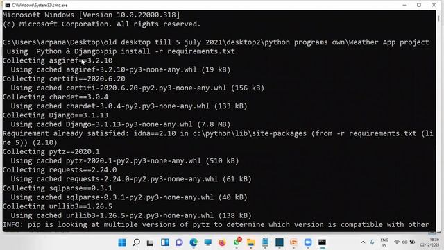 Weather App project using Python & Django dicription смотреть онлайн