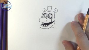 How to draw Mr  Hippo, FNAF, Как нарисовать Мистера Хиппо, ФНАФ