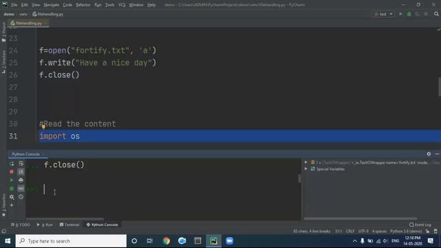 python File handling | file operations in python | learn python | reading writing create file -Hind