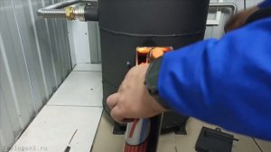 Котел на отработке Теплоген первый запуск