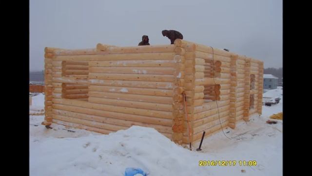 Строительство дома из оцилиндрованного бревна смотреть онлайн