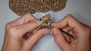 Вяжем ручку для сумки крючком из джута Crochet bag handle