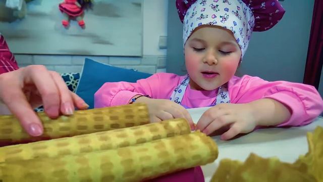 МОРОЖЕНОЕ ЖЕЛЕЙКИ ВАФЛИ [Эмилия готовит] #emiliastar #вафли #желейки