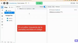 Cómo crear un archivo Markdown en Replit.com