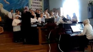 "Снова осень пришла золотая"-пение хора.Жатва 2018г.